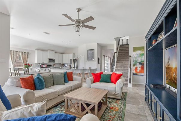 Dining room, Interior, Kitchen, Living room, Recessed Lighting, Stainless Steel Appliances