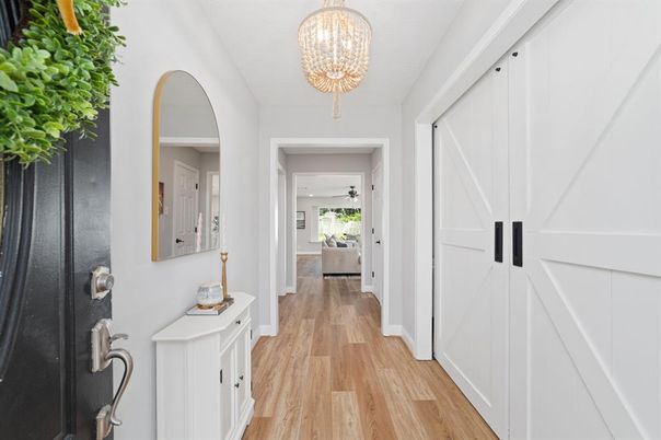 Chandelier, Interior, Wood Texture Flooring