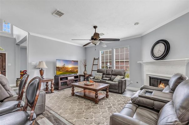 Fireplace, Interior, Living room, Wood Texture Flooring