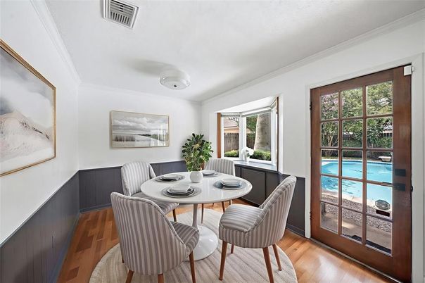 Dining room, Interior, Wood Texture Flooring