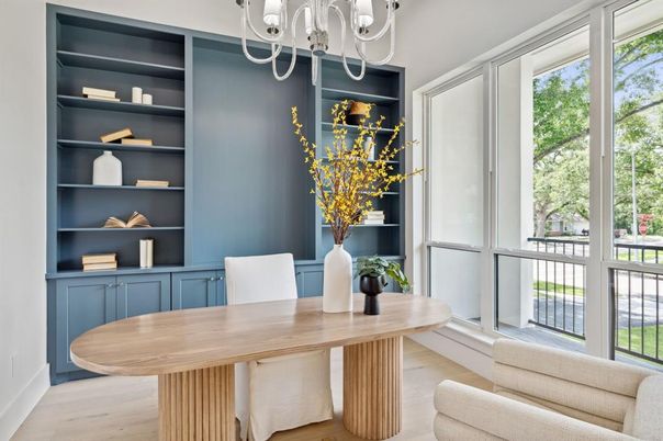 Chandelier, Home Office, Interior, Wood Texture Flooring