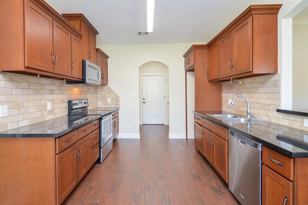 Interior, Kitchen, Wood Texture Flooring