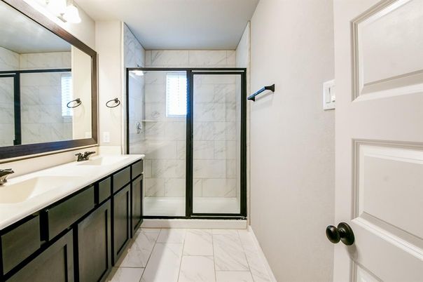 Bathroom, Glass Shower, Interior, Marble, Marble Walls
