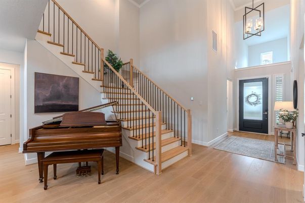 Interior, Pendant Lights, Piano, Wood Texture Flooring