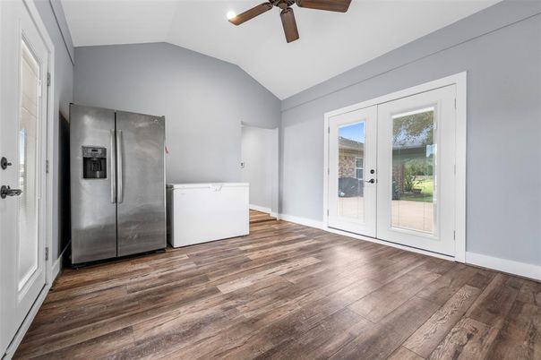 Empty room, Interior, Kitchen, Wood Texture Flooring