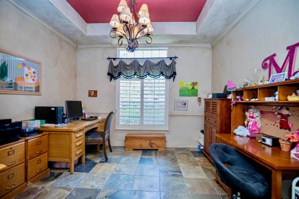 Chandelier, Home Office, Interior