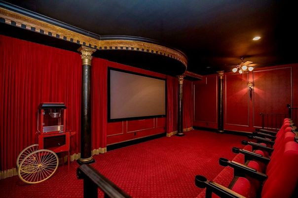 Home Theatre Room, Interior, Projection Screen, Recessed Lighting, Theatre Room