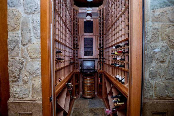 Interior, Stone Walls, Wine Storage