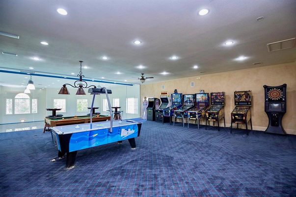 Billiard Table, Game Room, Interior, Pendant Lights, Recessed Lighting
