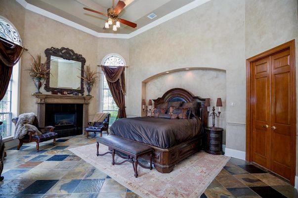 Bedroom, Fireplace, Interior