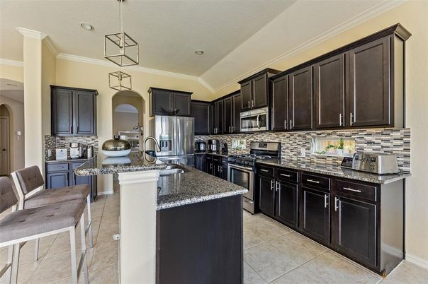 Interior, Kitchen, Pendant Lights, Recessed Lighting, Stainless Steel Appliances