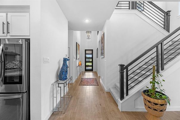 Interior, Recessed Lighting, Stainless Steel Appliances, Wood Texture Flooring