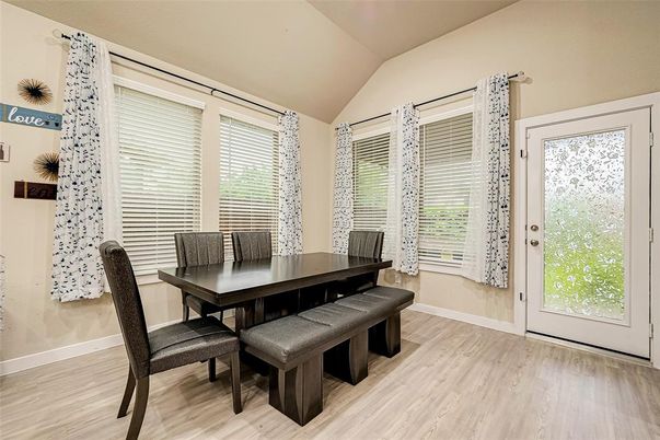 Dining room, Interior, Wood Texture Flooring