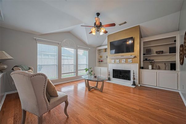 Fireplace, Interior, Wood Texture Flooring