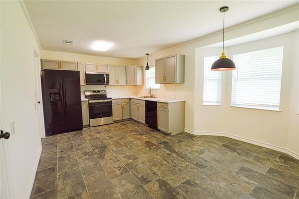 Interior, Kitchen, Pendant Lights, Stainless Steel Appliances