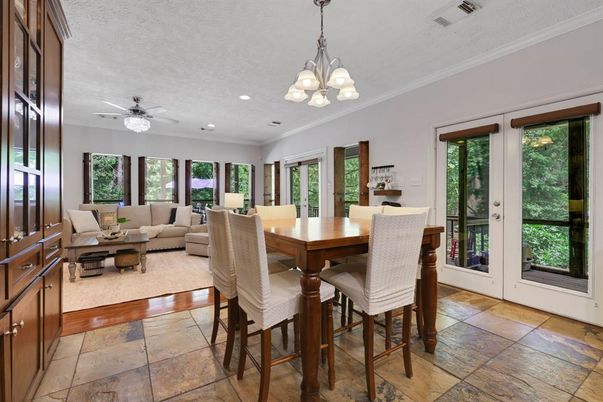 Chandelier, Dining room, Interior, Living room, Recessed Lighting