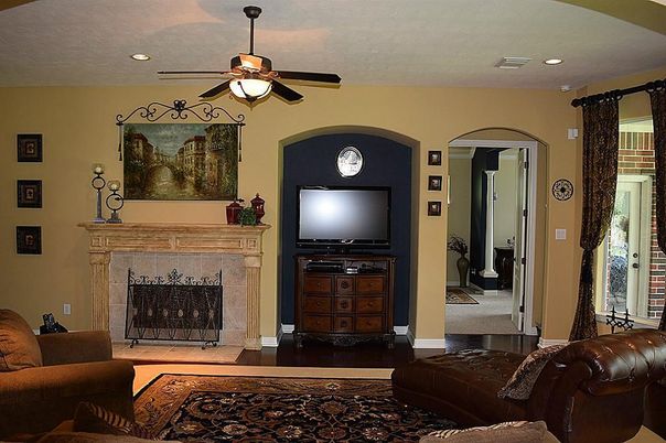 Fireplace, Interior, Recessed Lighting