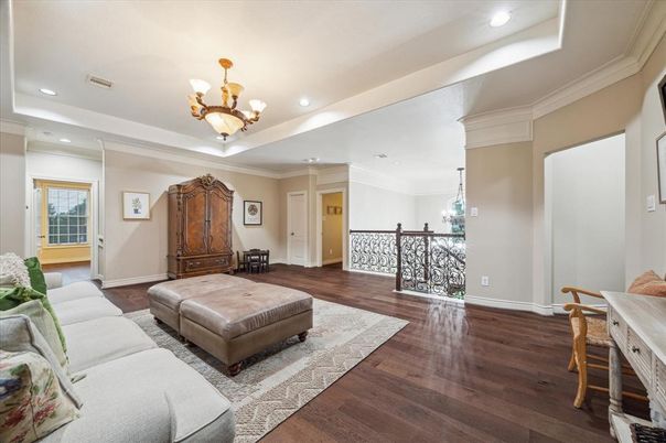 Chandelier, Interior, Recessed Lighting, Wood Texture Flooring