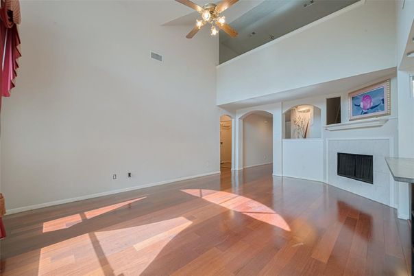 Empty room, Fireplace, Interior, Wood Texture Flooring