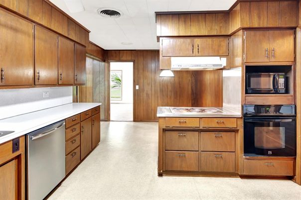 Interior, Kitchen, Wooden Walls