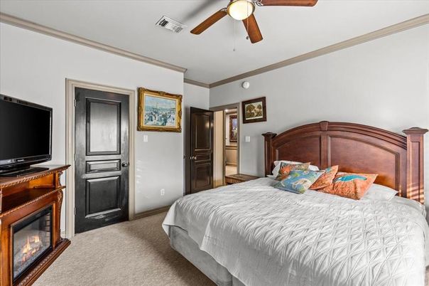 Bedroom, Fireplace, Interior