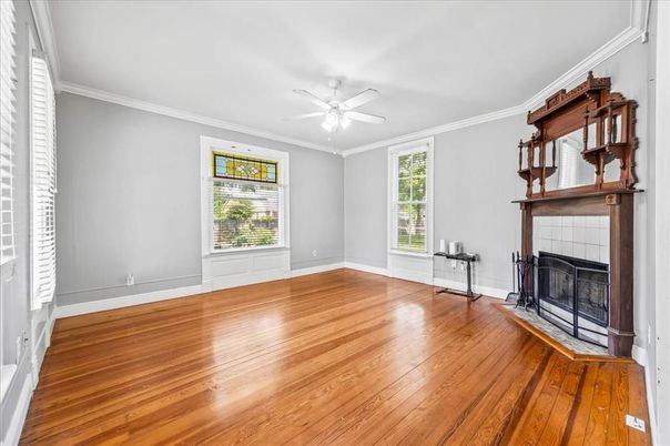Empty room, Fireplace, Interior, Wood Texture Flooring