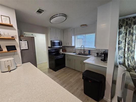 Interior, Kitchen, Wood Texture Flooring