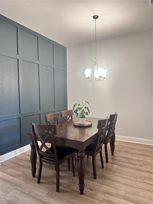 Chandelier, Dining room, Interior, Wood Texture Flooring