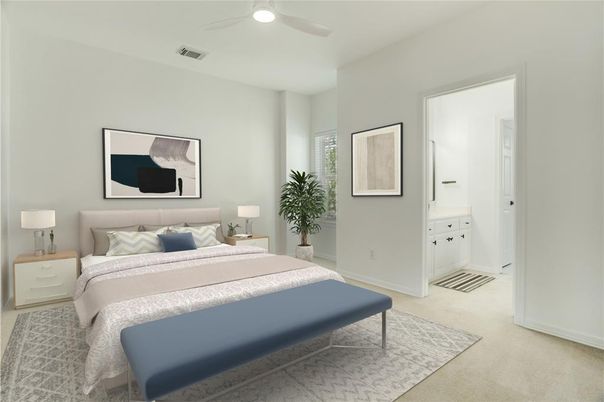 Bedroom, Interior, Recessed Lighting