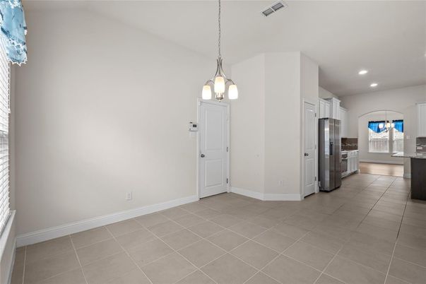 Empty room, Interior, Kitchen, Pendant Lights, Recessed Lighting