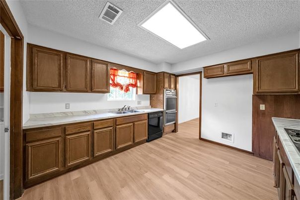 Interior, Kitchen, Wood Texture Flooring