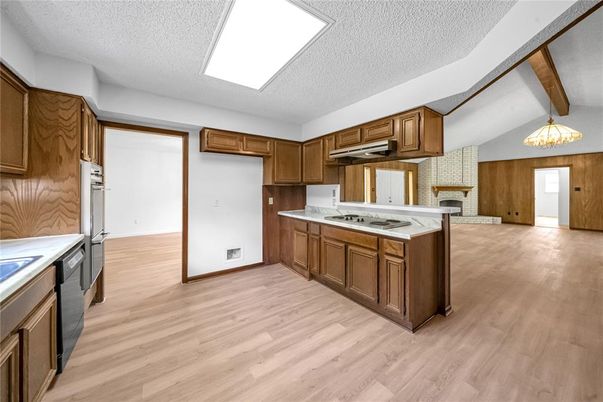 Interior, Kitchen, Wood Texture Flooring