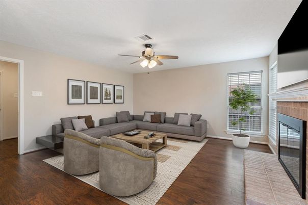 Fireplace, Interior, Living room, Wood Texture Flooring