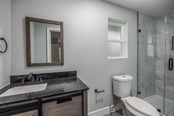 Bathroom, Glass Shower, Interior, Marble Walls