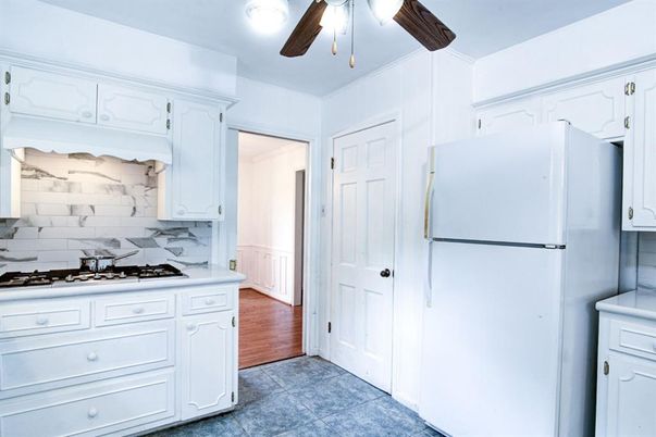 Interior, Kitchen, Marble Walls, Wood Texture Flooring