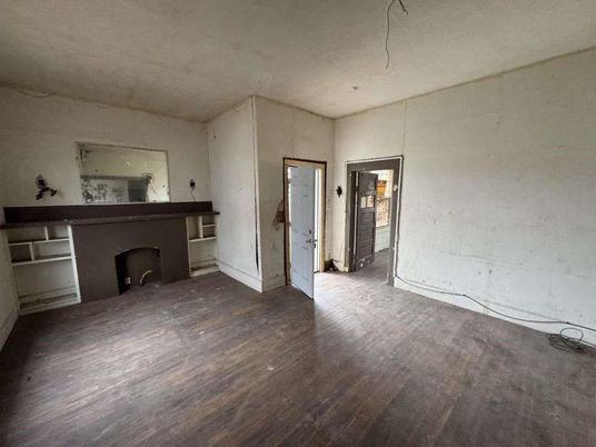 Fireplace, Interior, Wood Texture Flooring