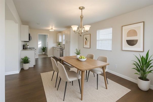 Chandelier, Dining room, Interior, Kitchen, Pendant Lights, Wood Texture Flooring
