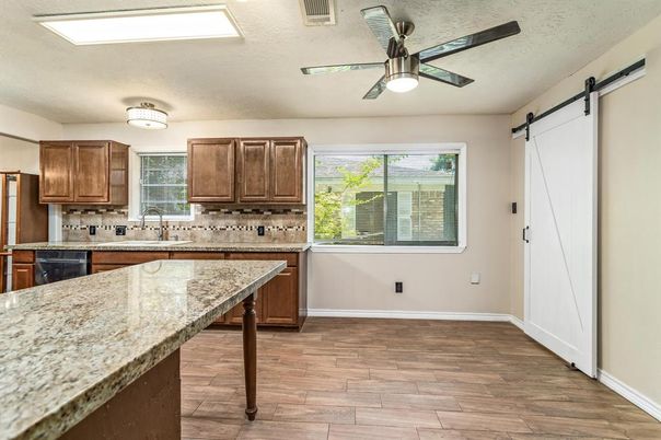 Interior, Kitchen, Wood Texture Flooring