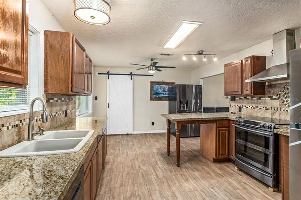 Interior, Kitchen, Wood Texture Flooring