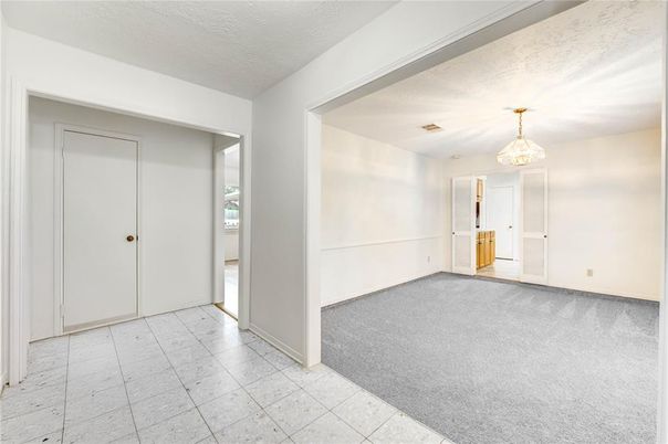 Chandelier, Empty room, Interior