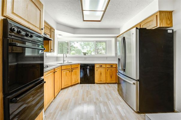 Interior, Kitchen, Wood Texture Flooring