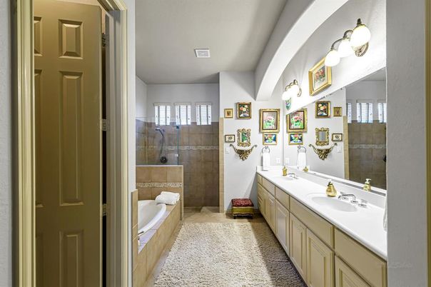 Bathroom, Dual Sink Vanities, Glass Shower, Interior