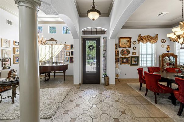 Chandelier, Dining room, Interior, Pendant Lights, Piano