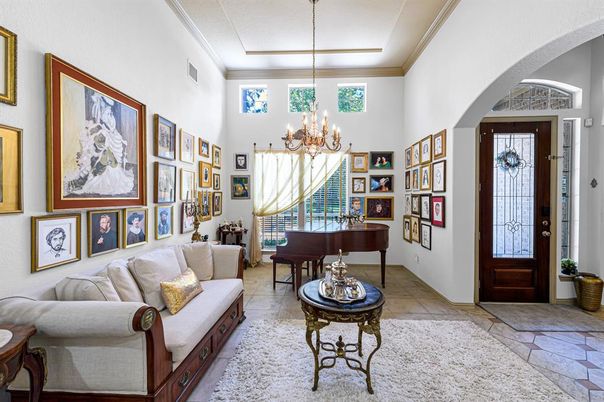 Chandelier, Interior, Living room, Piano