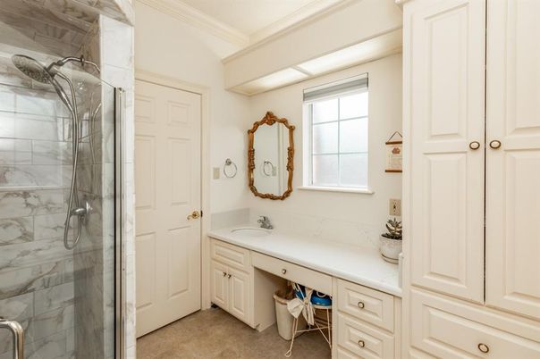 Bathroom, Glass Shower, Interior, Marble Walls