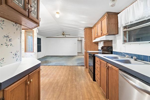 Interior, Kitchen, Wood Texture Flooring