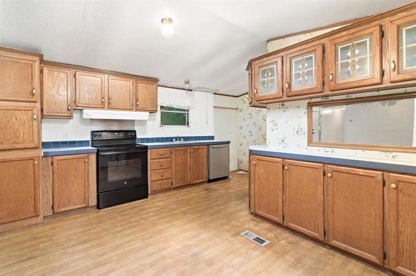 Interior, Kitchen, Wood Texture Flooring