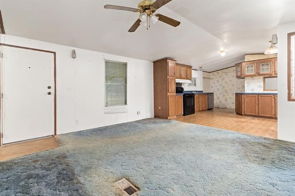 Empty room, Interior, Kitchen, Wood Texture Flooring