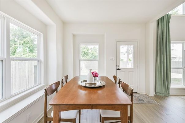 Dining room, Interior, Wood Texture Flooring