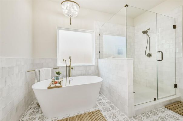 Bathroom, Free Standing Baths, Glass Shower, Interior